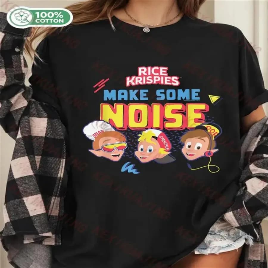 T-shirt Rice Krispies Breakfast Cereal 90s Snap Crackle Pop 180g, Abbigliamento Cultura Pop, T-shirt Snap Crackle Pop per tutti i giorni