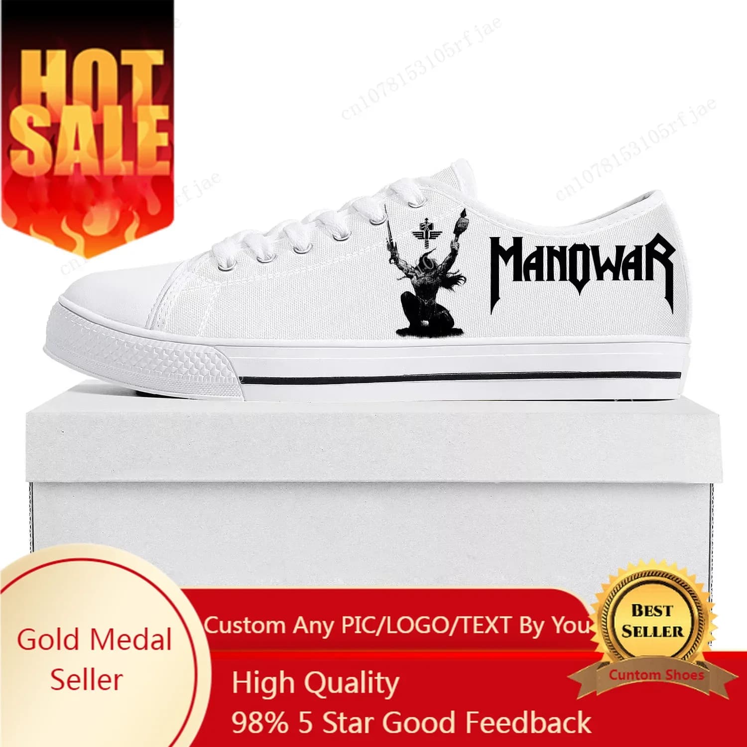 Manowar Band Sneakers basse Uomo Donna Adolescente Tela Sneaker personalizzata Scarpe casual per coppia Scarpe su misura