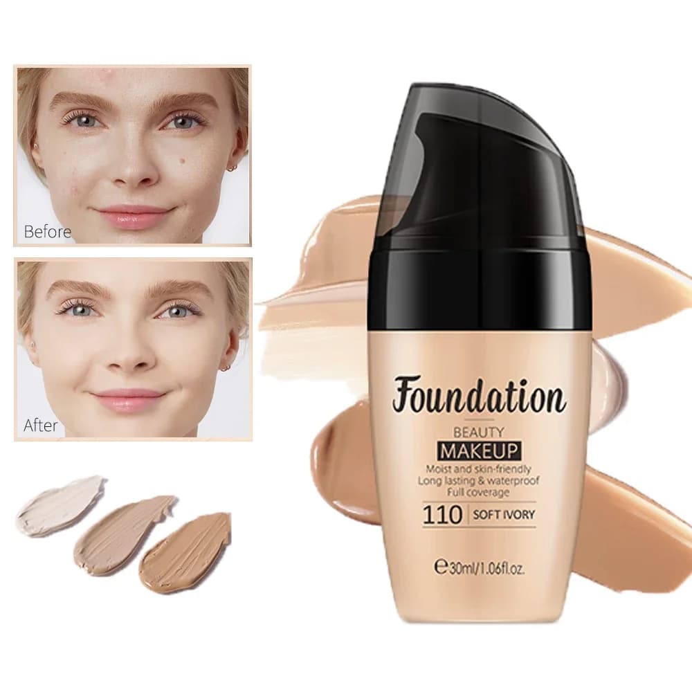 BB Cream matt Illuminates the waterproof cover Dark circle Natural corrector 3 colors Liquid makeup for long-lasting foundation for all face
