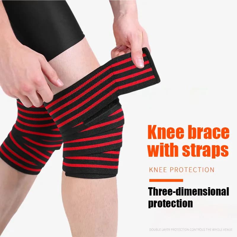 1pc gamba ginocchio compressione avvolge palestra sollevamento pesi squat allenamento protezione del ginocchio fasciatura elastica antiscivolo ginocchiera sportiva