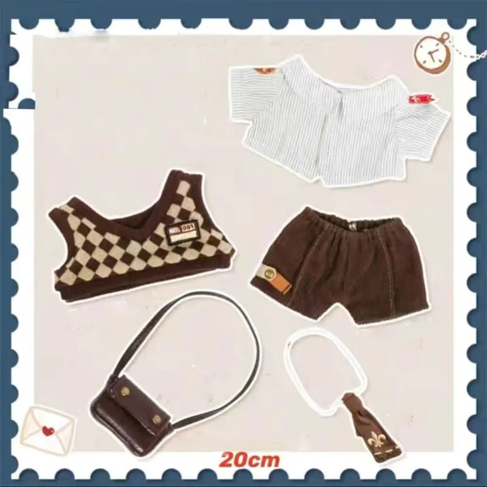 Vestiti per bambole in cotone postino Maglione uniforme Vestiti per bambole Mini giacca Nessun attributo Vestiti per bambole Accessori per bambole