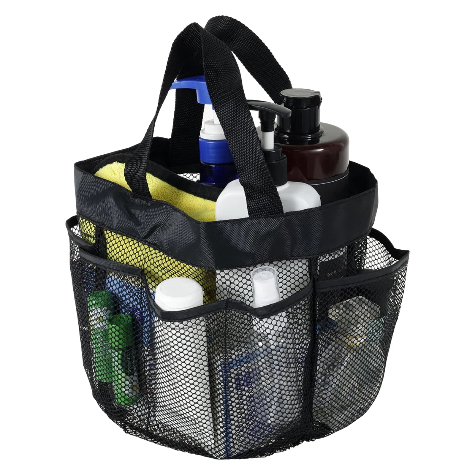 Borsa da spiaggia portatile per doccia in rete, borsa da spiaggia, borsa da viaggio ad asciugatura rapida, per bagno, campeggio all'aperto, articoli da toeletta
