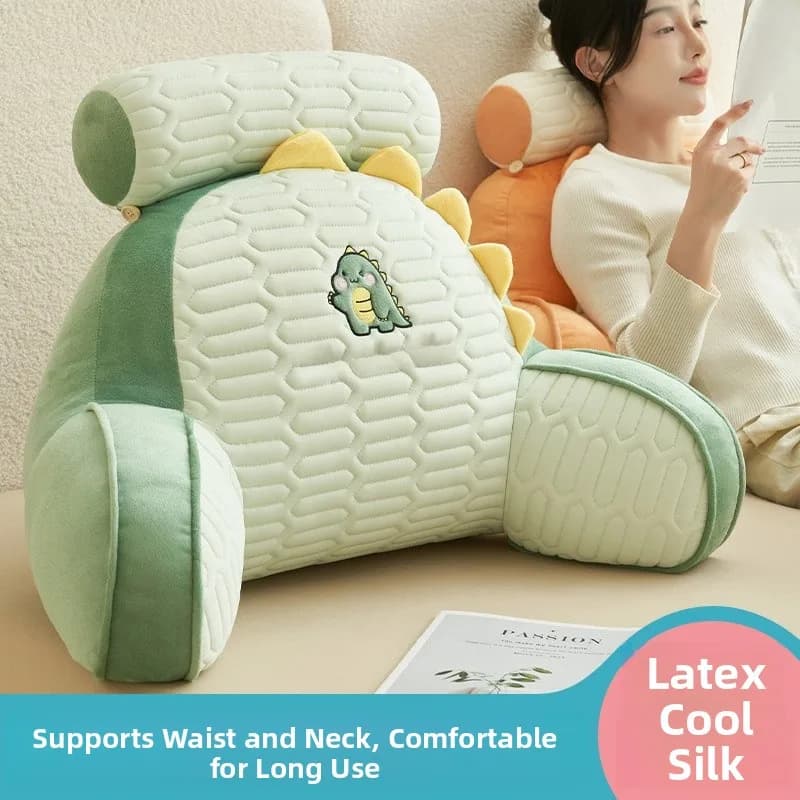 Cuscino Morbido per Schienale, Supporto Lettura per Bambini, Protezione Lombare, Cuscino per Divano, Cuscino per Studenti Dormitorio, Stile Coreano