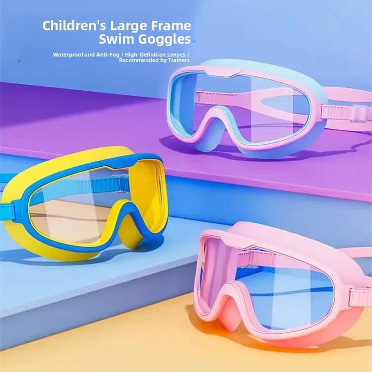 Children's swimwear, high-definition large frame, waterproof, anti-fog, swimming and diving equipment for boys and girls