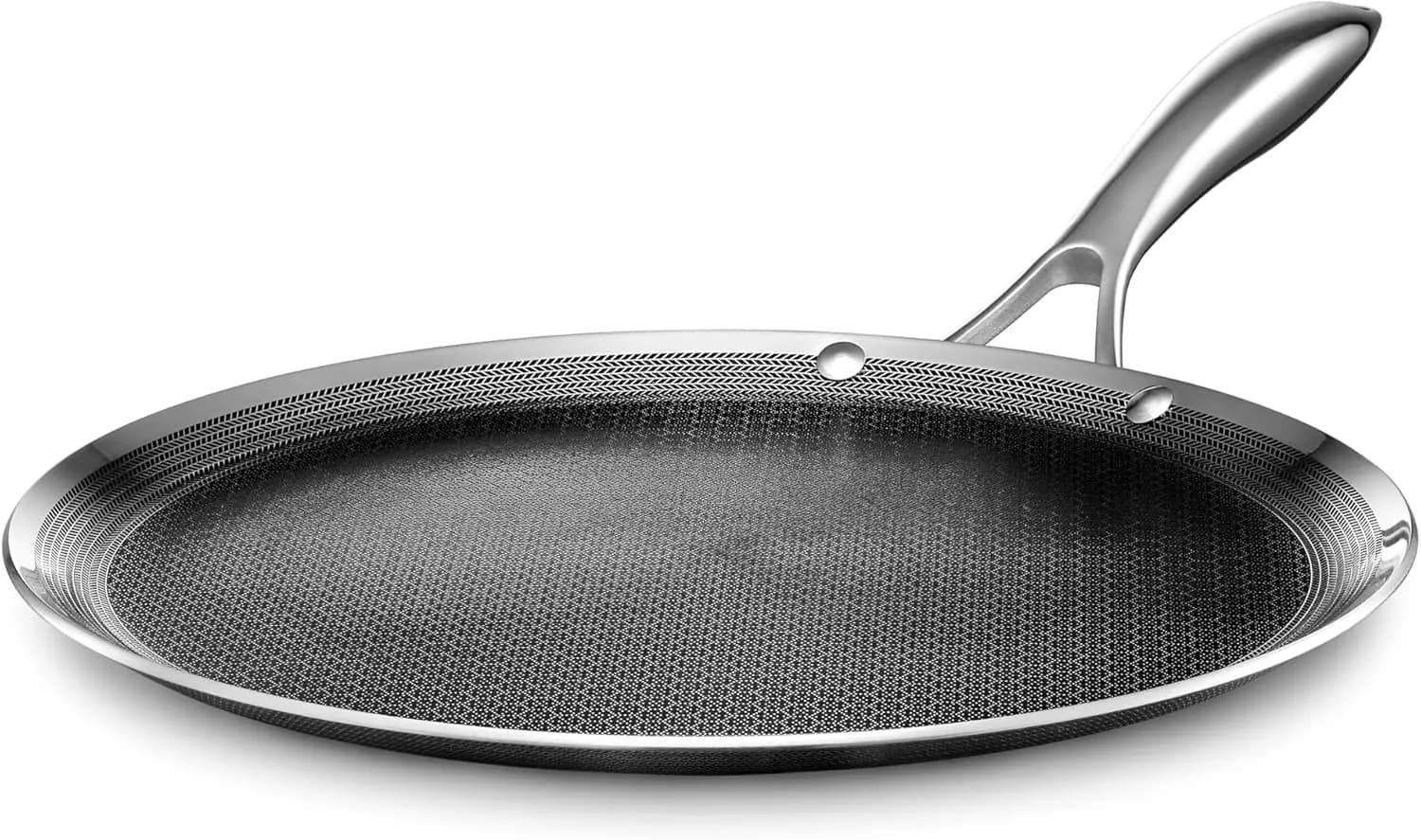12-inch hybrid non-stick frying pan, suitable for stovetops, heat-resistant handle, can be washed in dishwasher and oven