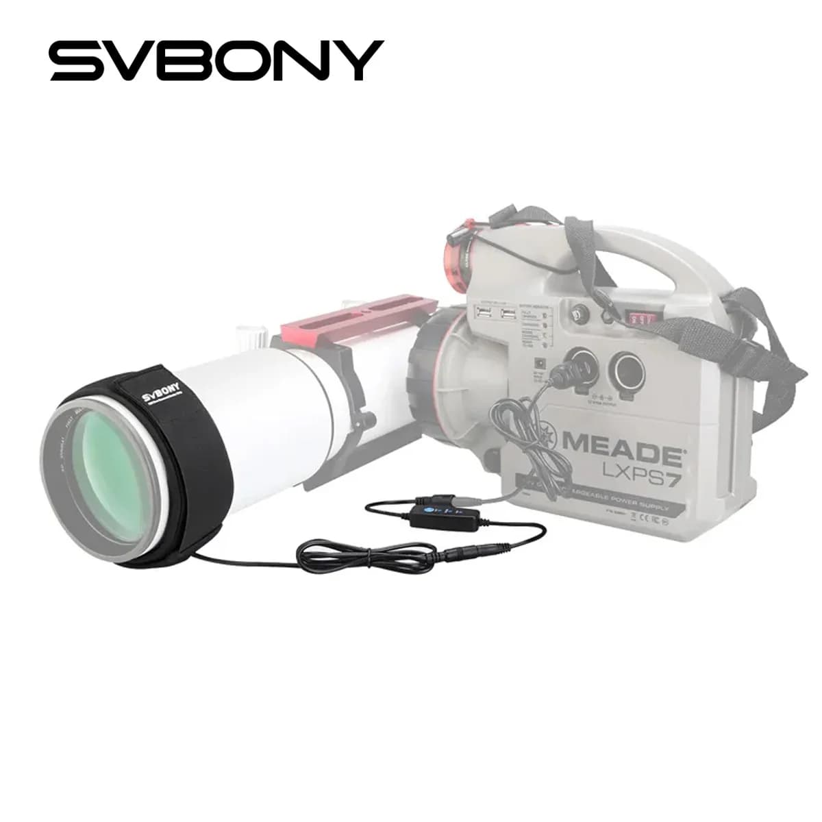 SVBONY Black Dew Riscaldamento Strip 12V 480mm / 560mm per telescopio astronomico / Camera SLR Lens SV192