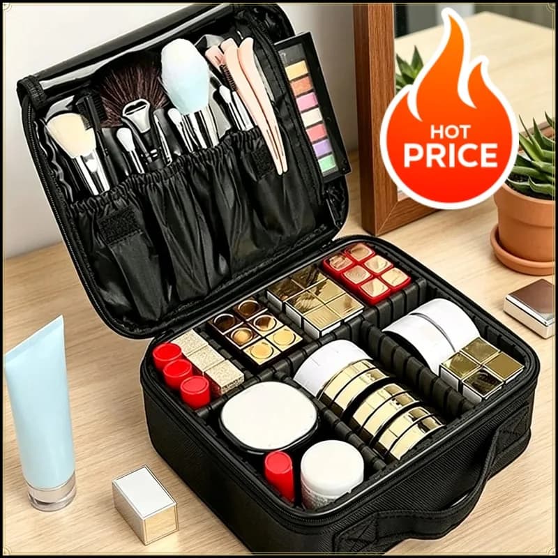 Borsa per il Trucco 2026 per Donne, Impermeabile da Viaggio, Astuccio per Pennelli e Strumenti di Bellezza, Custodia per Cosmetici Professionale