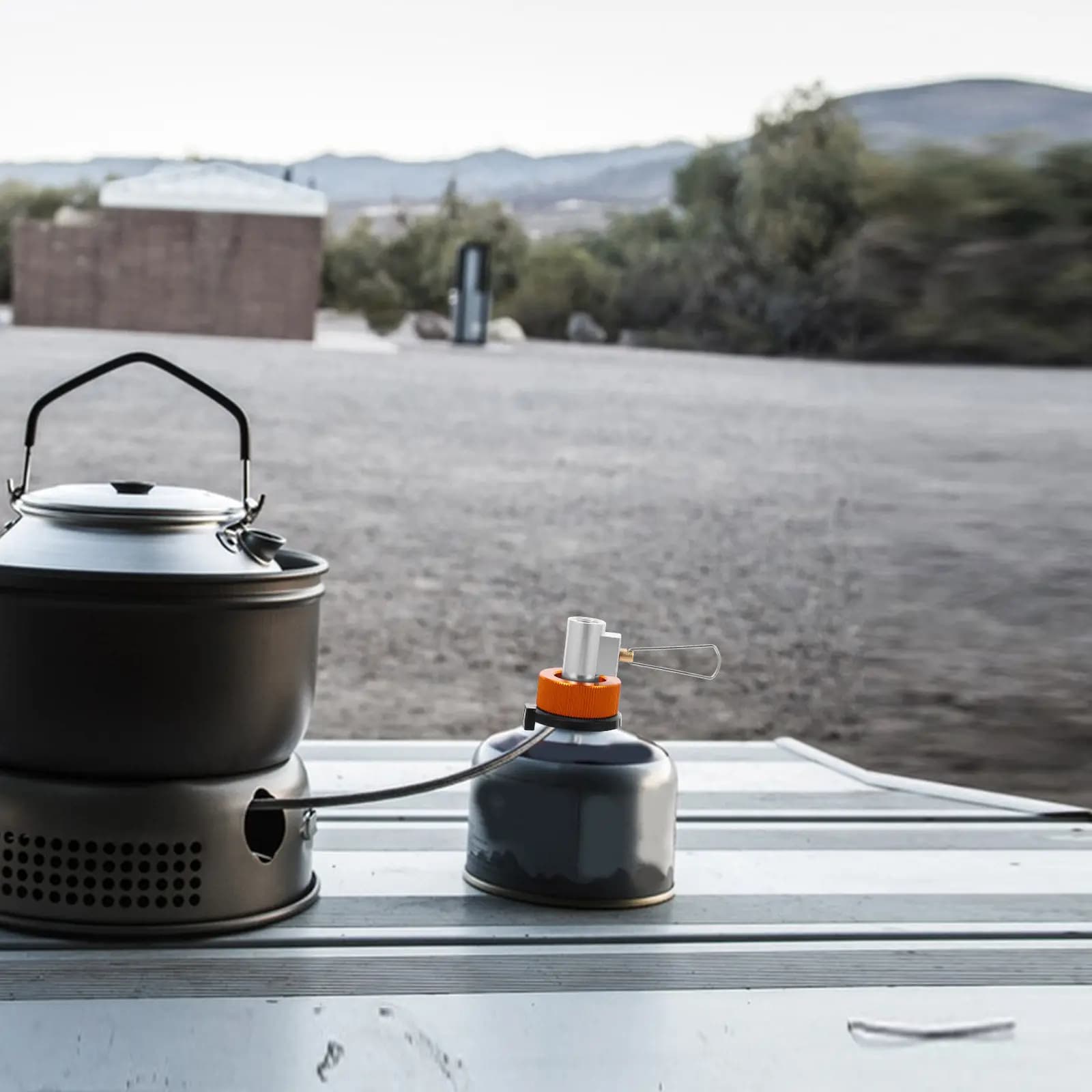 Adattatore per Ricarica Gas da Esterno Compatibile con Fornelli da Campeggio e Griglie BBQ, Convertitore Portatile per Bombole di Gas per Escursionismo e Backpacking