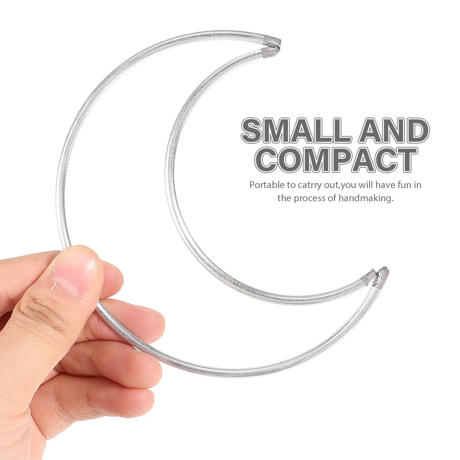 10Pcs Dreamcatcher Rings Moon Shape High Quality Metal DIY Accessories for Handmade Dream Catcher Hoop Home Decor Curtain Rings