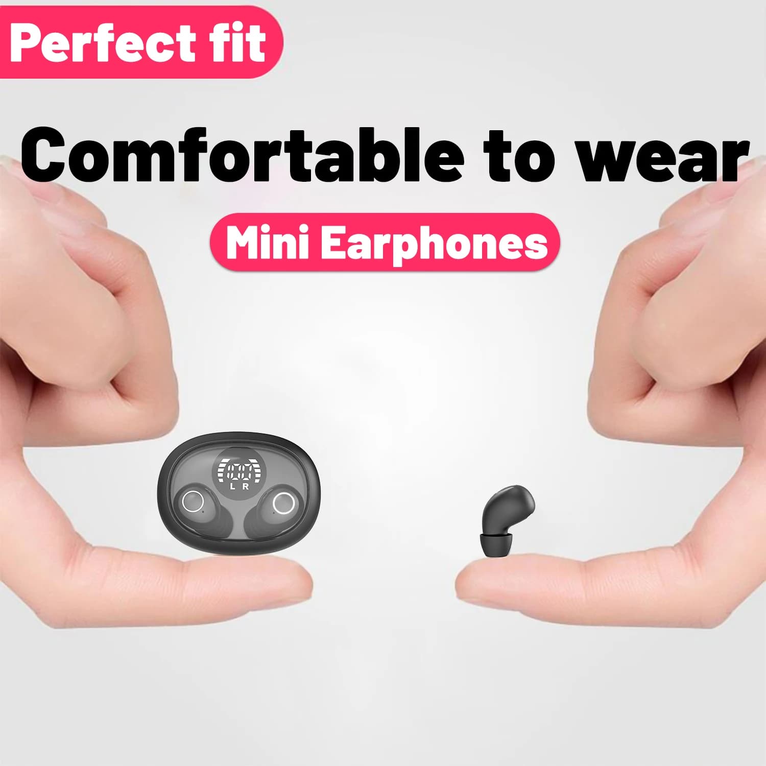 Cuffie Bluetooth Wireless Invisibili SK32 per il Sonno, Auricolari Sportivi con Effetto Bassi 4D, Bassa Latenza, Riduzione del Rumore