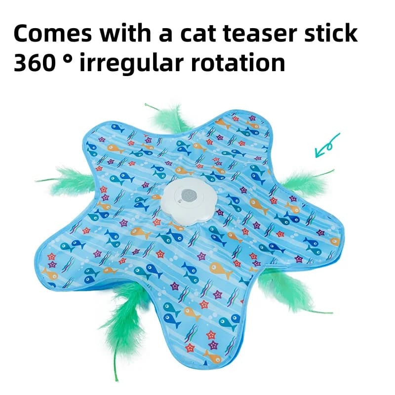 Giocattolo Interattivo per Gatti con Sensore di Movimento, Topolino Sonoro a Scomparsa con Piuma Nascosta, Gioco Automatico per Gattini
