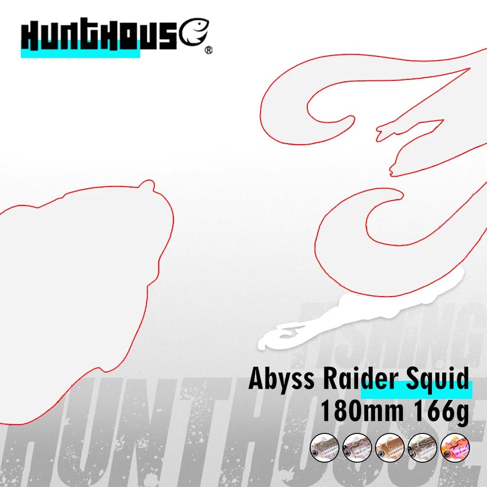 HuntHouse Jig Head Squid Lure 180mm 166g Morbido Silicone Polpo Affondamento Esca Da Pesca Effetto UV Per Il Tonno Pesca d'Acque profonde LW299