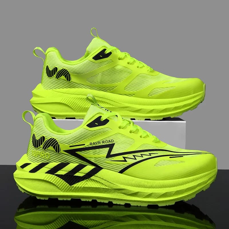 Men Running Shoes Air Cushion Jogging Shoes Carbon Board Marathon Sports Breathable Lightweight Women's Nonskid Casual Sneakers