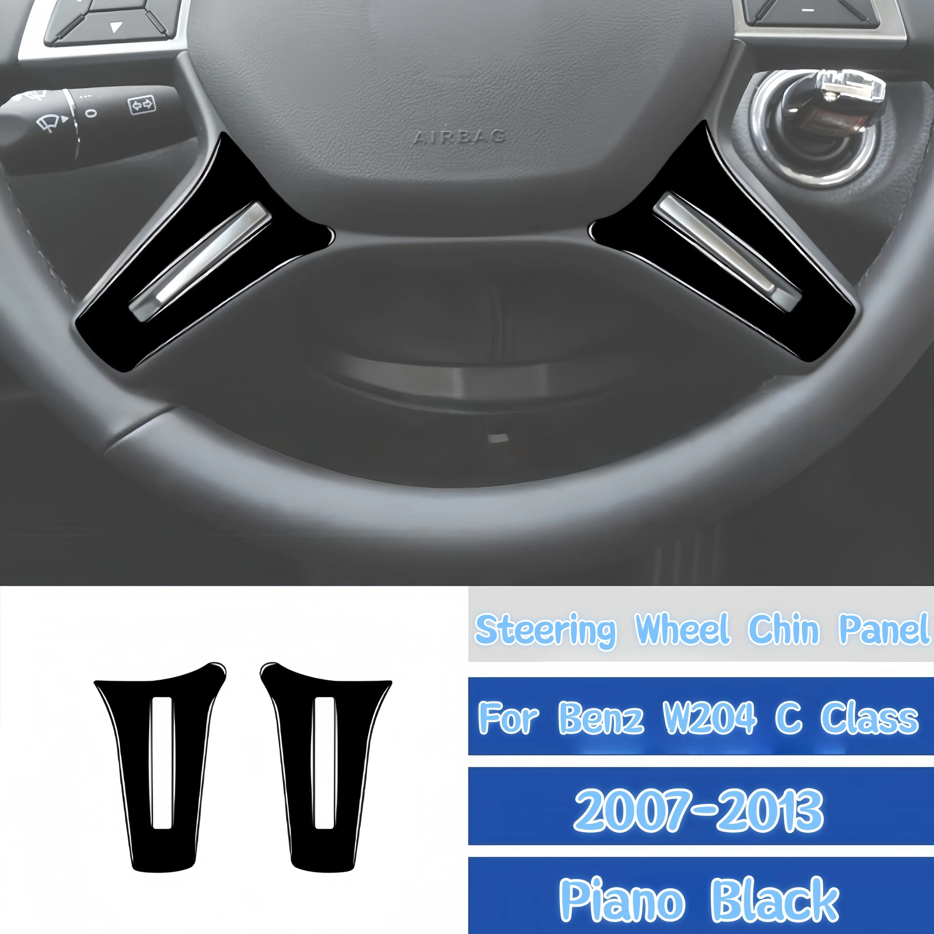 For Mercedes W204 Class C 2007-2013, Decorative Cover for Black Wheel Polished, Car Interior Wall decals, Car Accessories