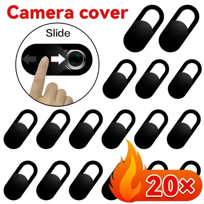 1-20 Pieces Camera Cover Black, Camera Privacy Protection, Cellular and Laptop Lens Cover, Anti-Slip Protection