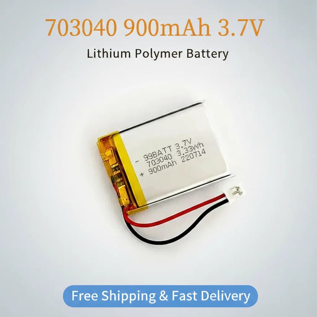 1-10 pezzi 703040 900mAh 3.7V Batteria Lipo ricaricabile per MP3 MP4 GPS DVD Altoparlante Bluetooth Luce LED Batteria ai polimeri di litio