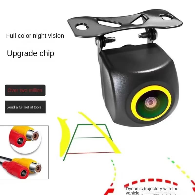 Telecamera posteriore per auto 4K AHD 1920x1080p con lente dorata CVBS/AHD 1080p, obiettivo fisheye a 180 gradi, visione notturna Full HD, custodia in metallo.