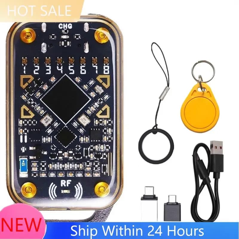 【DISPONIBILE】Lettore di Chip RFID Chameleon Ultra + Portachiavi UID, Decodificatore di Carte IC 125Khz 13.56Mhz, Emulatore di Smart Card NFC