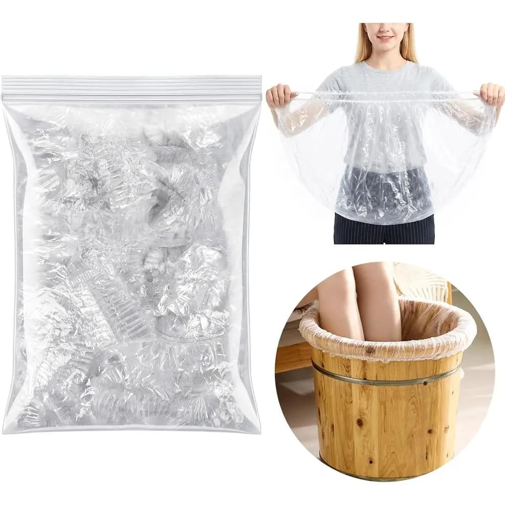 25PCS Pedicure Liners Disposable - Plastic Boots Soak Bath Spa Pedicure Bowl Liners Disposable Covers Bags or Foot Basin Sog Buc