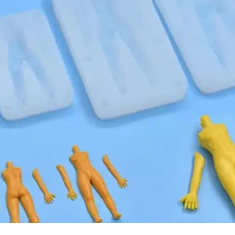 1 Set Polymer Clay Male Doll Body Torso Silicone Mold Fondant/resin Clay DIY Doll Sculpture Modeling Tool