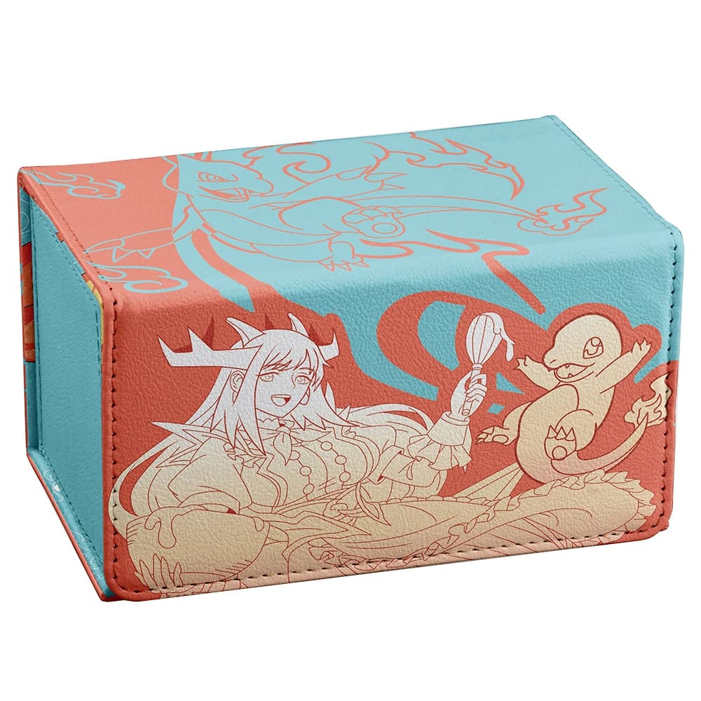 Fai da te Yu-Gi-Oh! Scatola portaoggetti per carte da cucina Dragonmaid Ygo Kitchen Dragonmaid Scatola protettiva per carte da collezione in pelle Giocattoli regalo