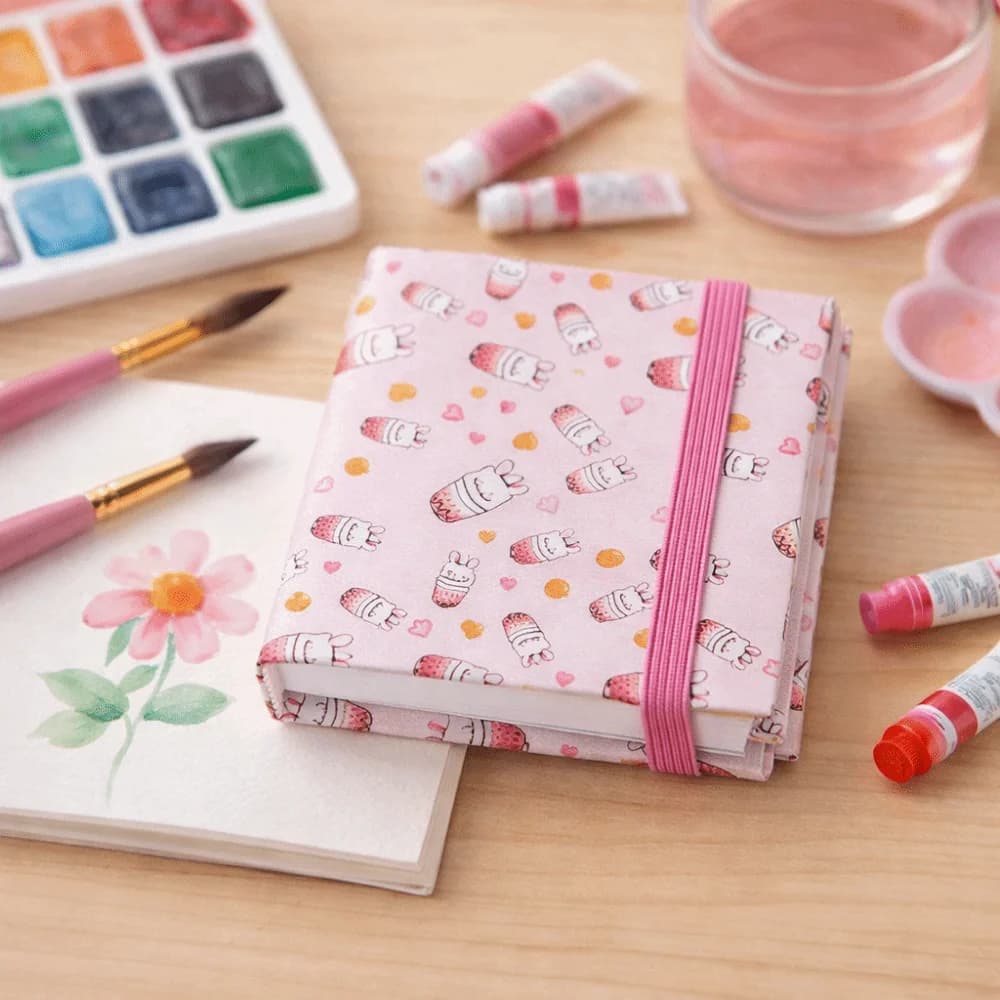 300gsm Wood Pulp Watercolor Sketchbook Fine Grain Texture Thickened Paper Mini Watercolor Book Square Shape 6cm Size