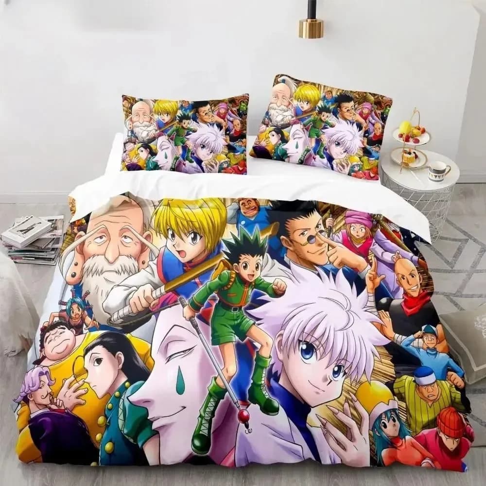 Hunter X Hunter 3D Duvet Cover Set Bedding Set Japanese Anime Twin Queen King Quilt Cover Pillowcases Polyester 3D Print Anime