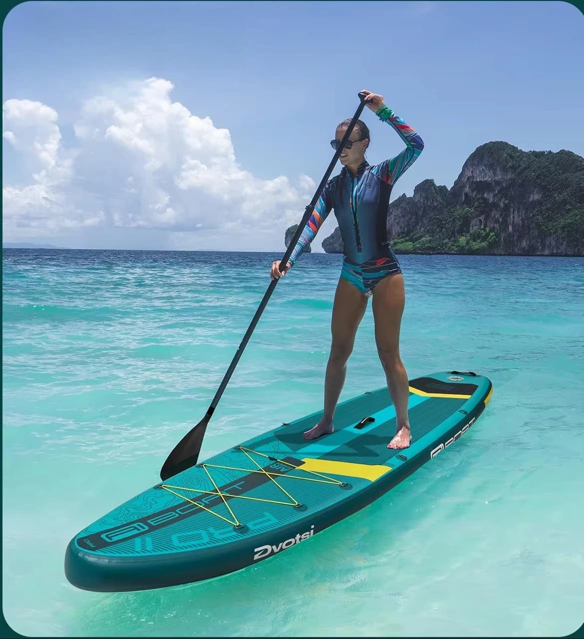 Tavola da Stand Up Paddle Gonfiabile OEM all'Ingrosso 11'*34"*6" con Sedile da Kayak per Pesca - Dropshipping