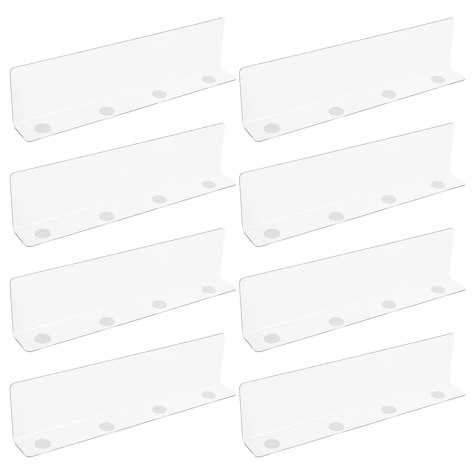 Set di 8 divisori trasparenti in acrilico per scaffali, organizer regolabile per armadi, ideale per vestiti, asciugamani, coperte, borse, libri, 25 cm