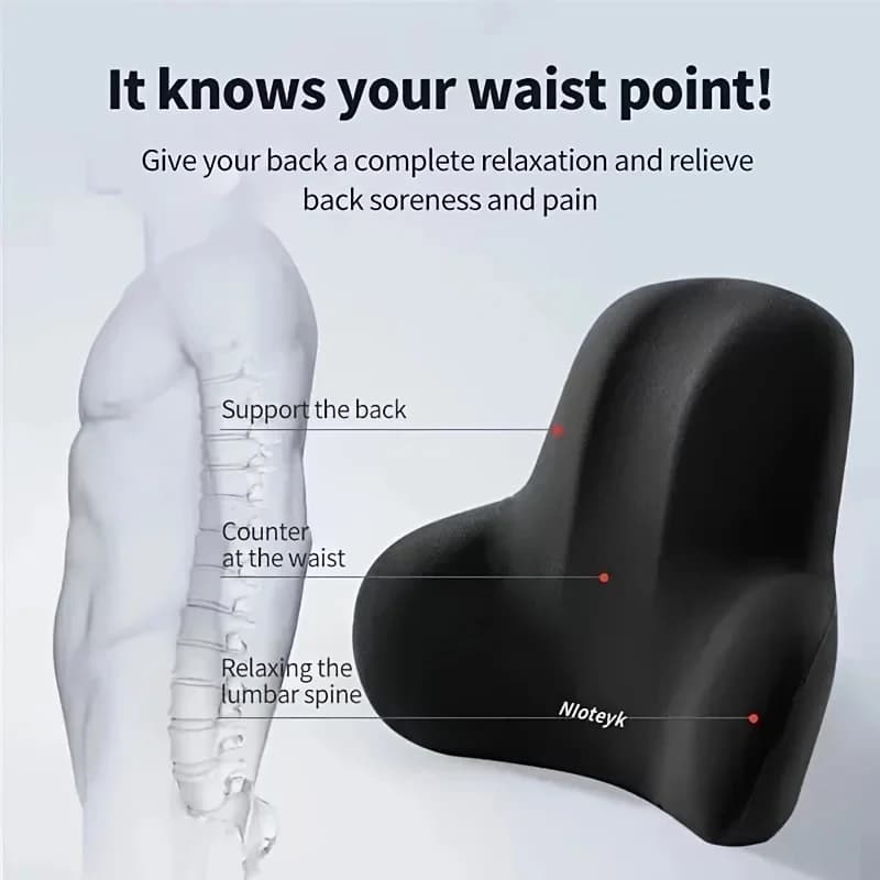 Cuscino Lombare in Memory Foam per Auto, Ufficio, Sedie da Gaming, Supporto Postpartum, Cuscino Multifunzionale per Alleviare il Dolore