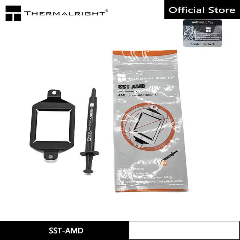 Thermalright SST-AMD AMD Staffa antigoccia Piastra CPU Piastra posteriore con fibbia a pressione SS2 con set di grasso siliconico TF7