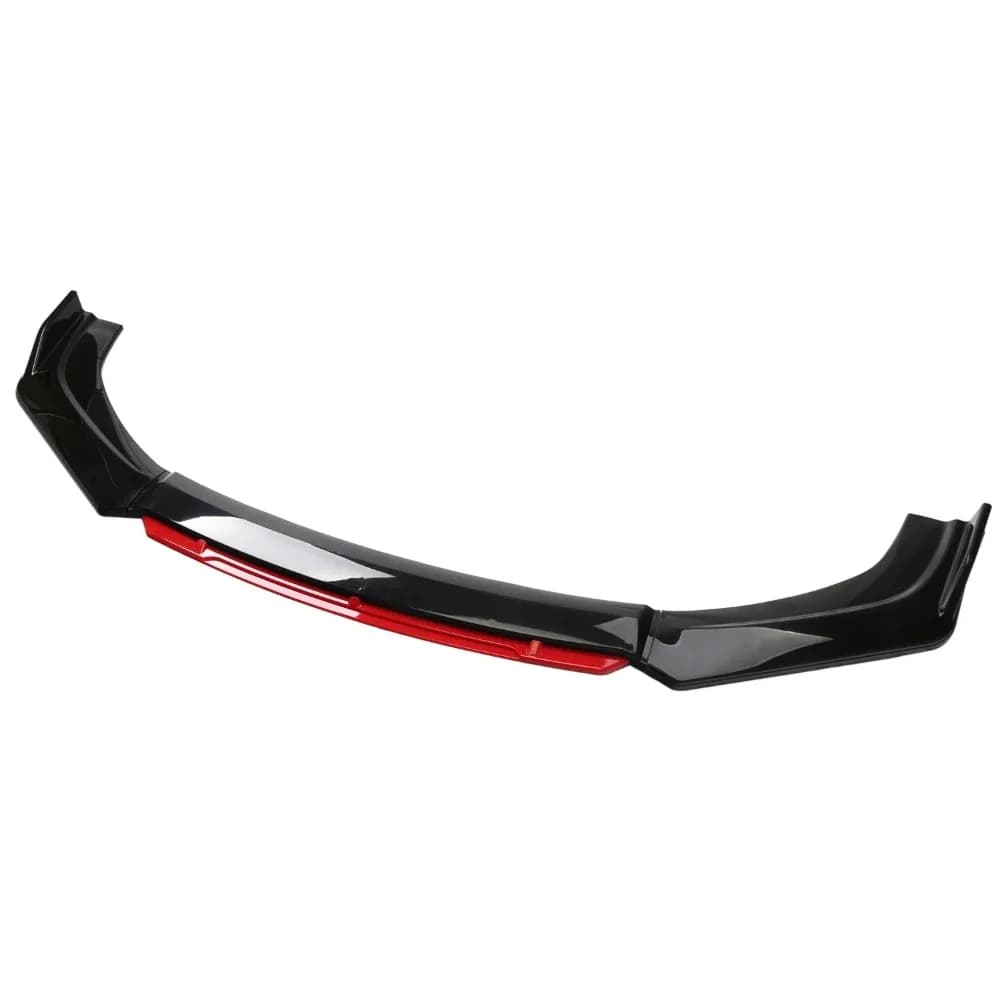 Diffusore Universale per Auto a Quattro Sezioni, Spoiler Anteriore, Kit Carrozzeria Auto, Labbro Anteriore Nero e Rosso