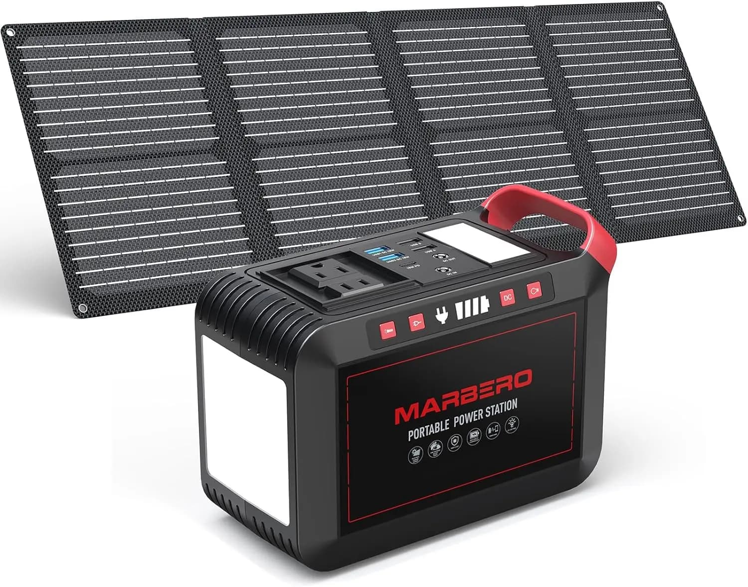 Generatore Solare da 237Wh con Pannello Pieghevole da 60W, Stazione di Alimentazione Portatile a Onda Sinusoidale Pura da 300W per Campeggio, Esterni ed Emergenze