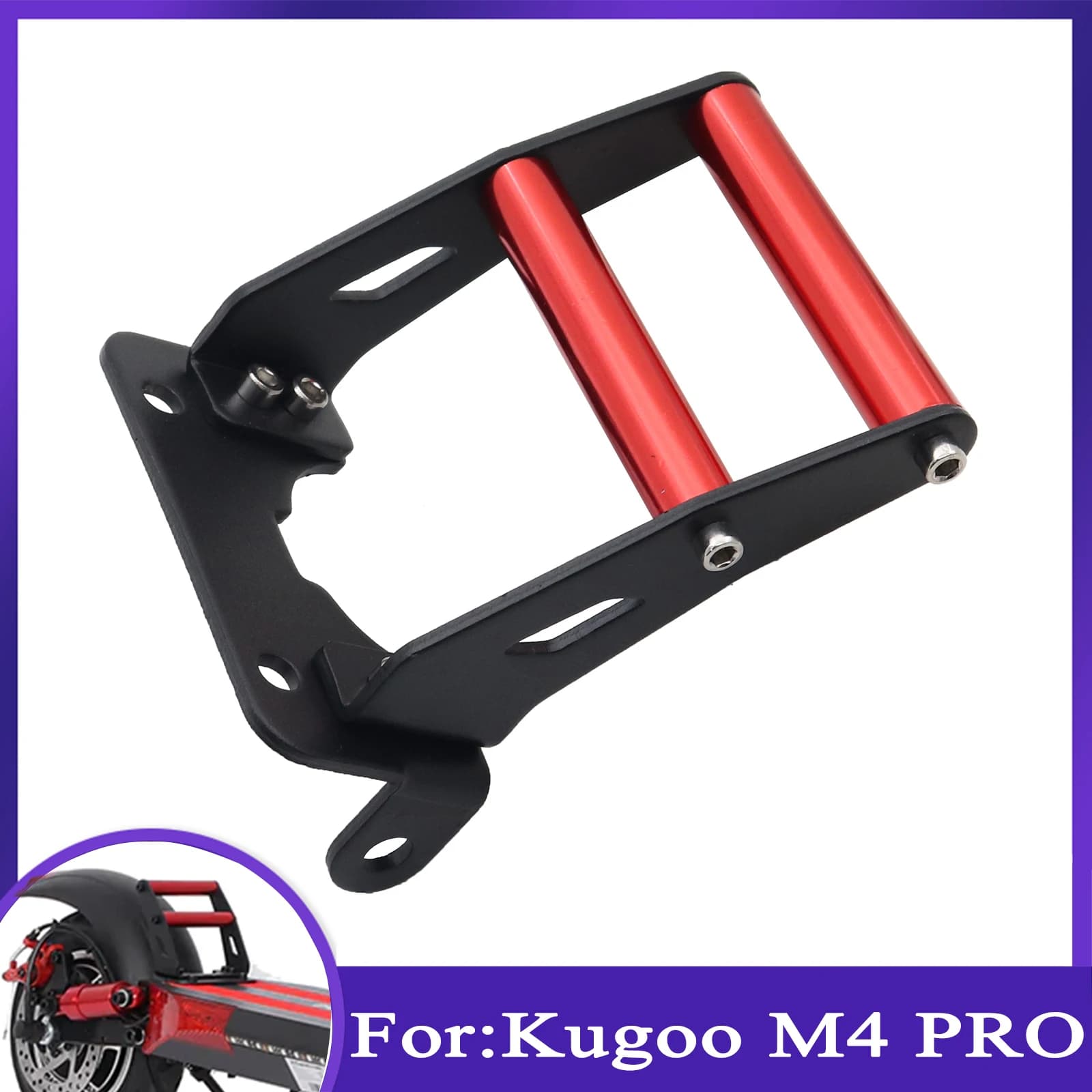 Kickscooter Kit di Supporto Del Piede Posteriore Per KUGOO M4 Pro Hitway H5 Scooter Elettrico Forcella Posteriore Passo Pedale di Supporto Maniglia Bar Parte