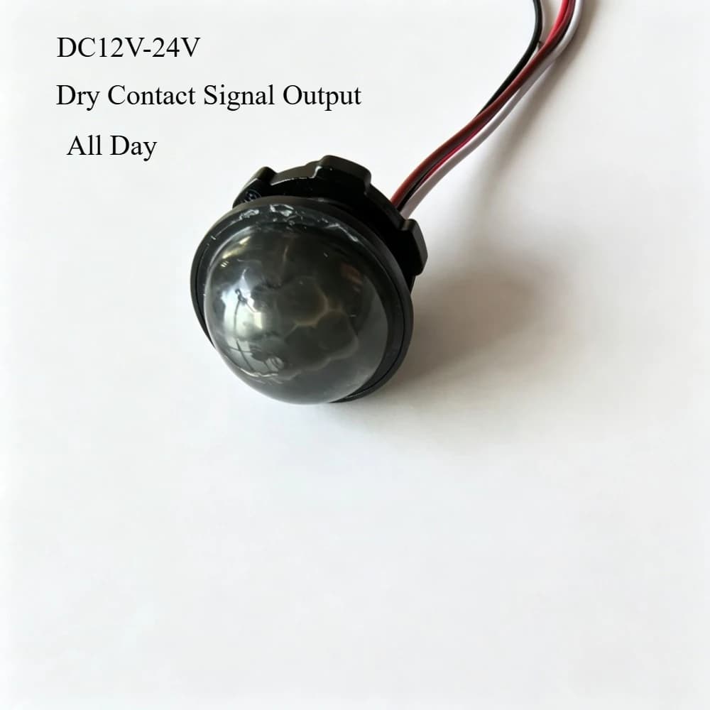 Mini 12V-24V Human Body Infrared Pir Motion Sensor Switch Switch Dry Contact Signal Output for 1 Second