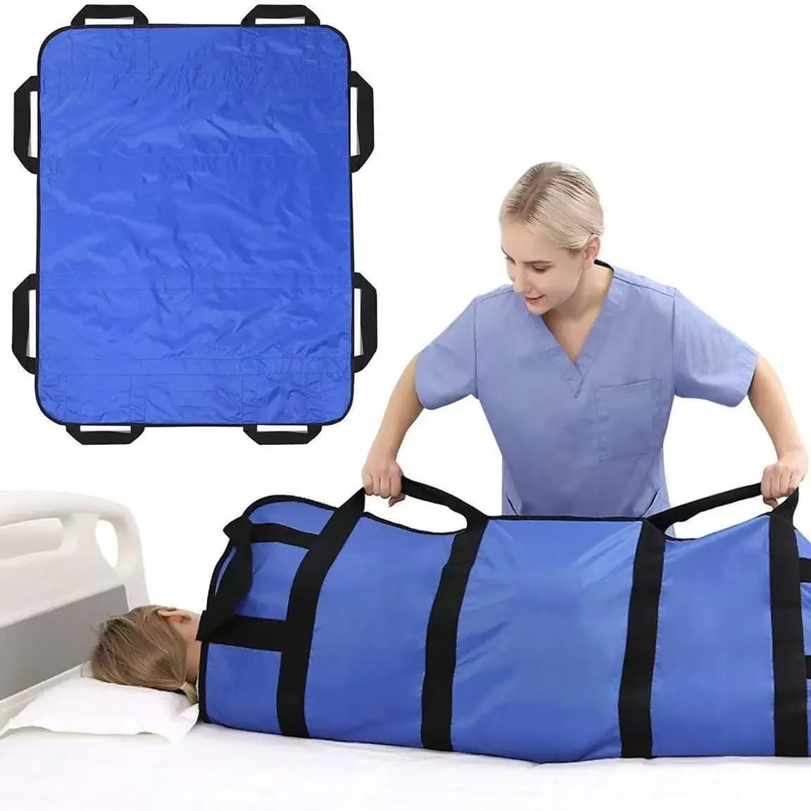 Patient Transfer Sheet Reusable Wheelchair Bed Transfer Pad for Bedridden Paralyzed Patients Positioning Moving Nursing Care Aid