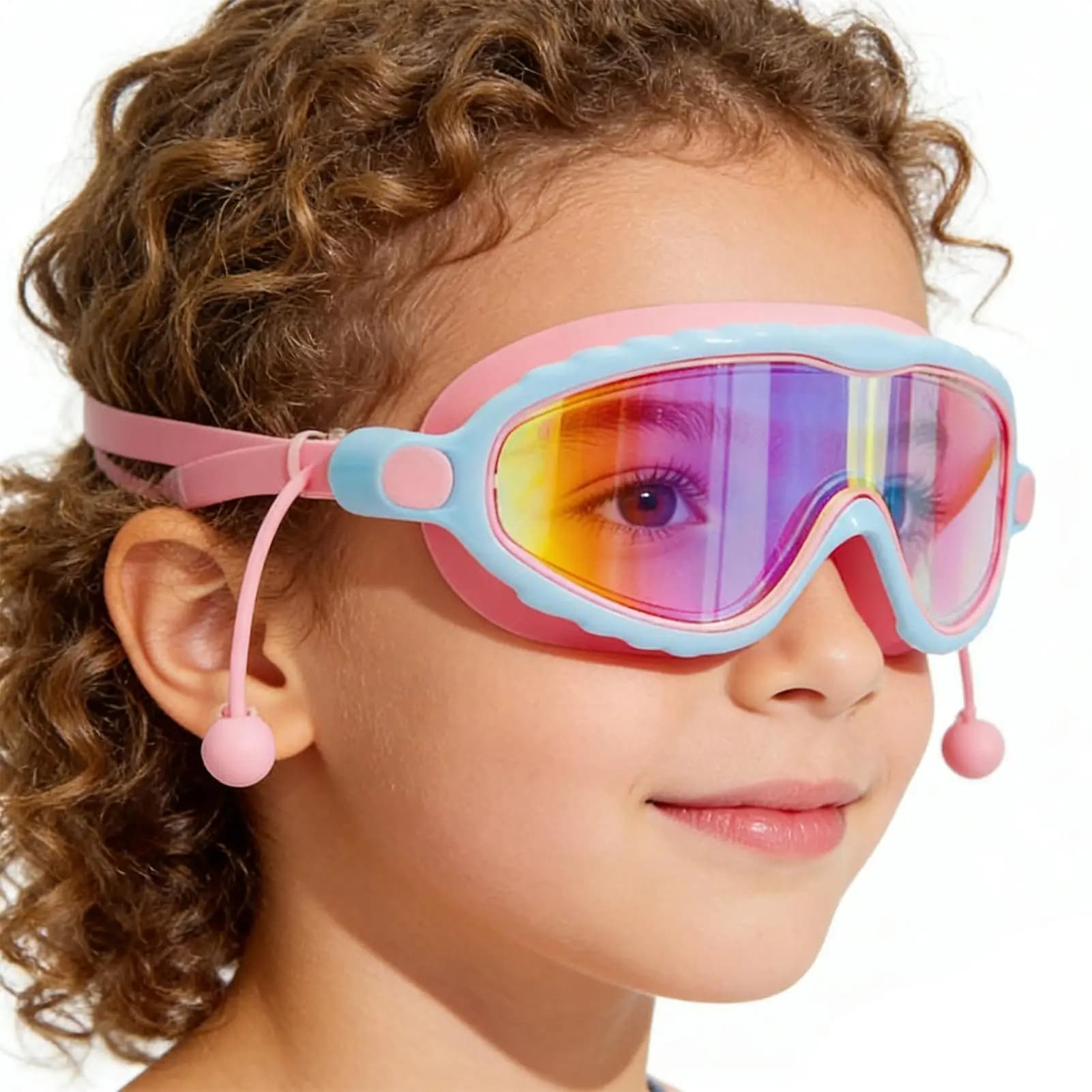 Occhialini da Nuoto per Bambini Regolabili Antiappannamento, Occhiali da Piscina per Giovani, Ideali per Immersioni, Surf, Piscina, Fiume, Vacanze Estive