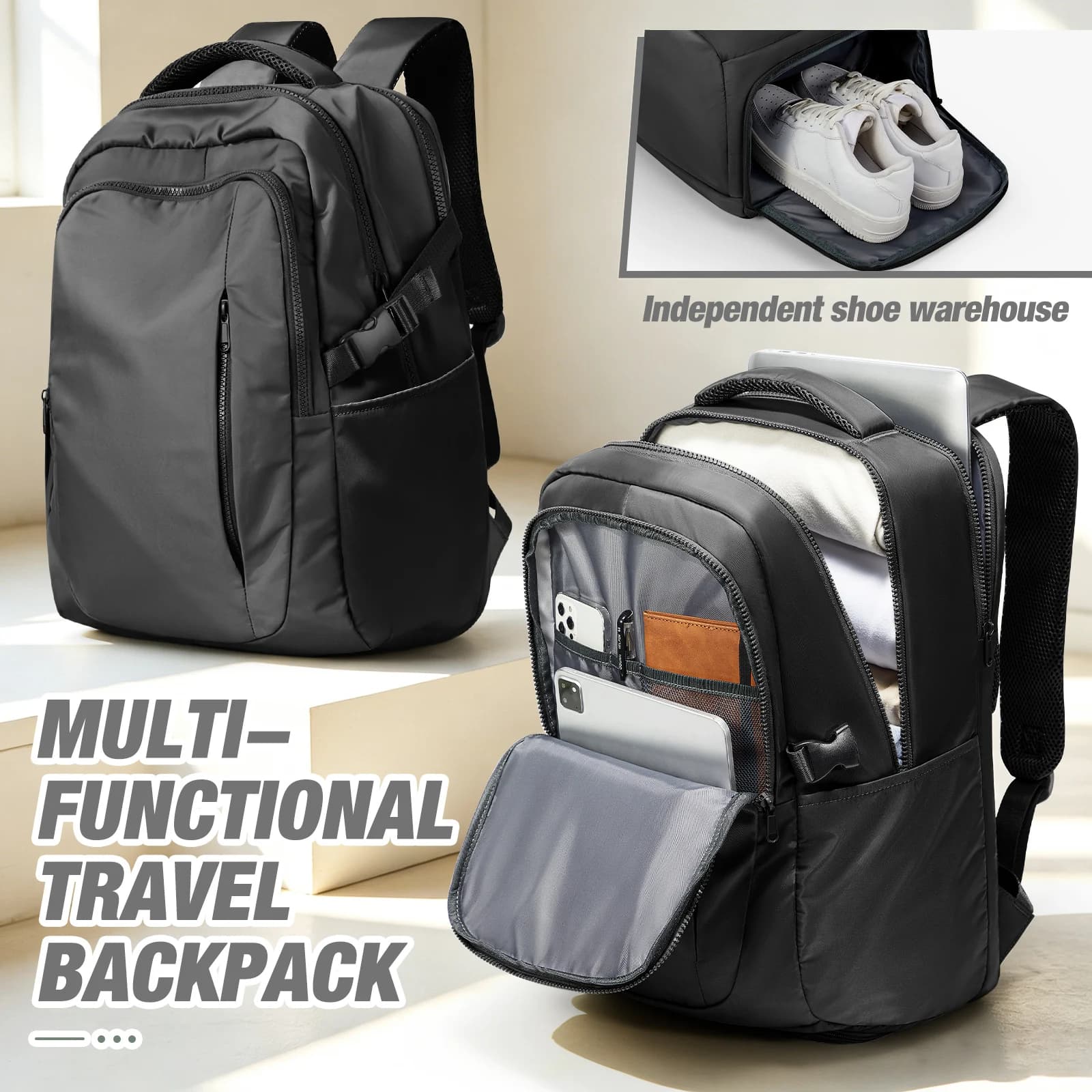 Laptop Backpack Travel Backpack Hand Luggage Aircraft Business Backpack Cabin Genuine Luggage Shoulder Computer School Backpacks