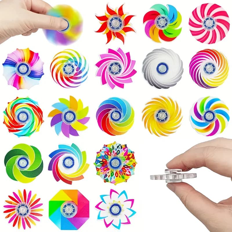 5/10/20 pz Mini Fidget Spinner Arcobaleno Sensoriali Antistress, Giocattoli per Bambini, Gadget per Feste di Compleanno, Premi per la Classe, Riempitivi per Sacchetti Regalo