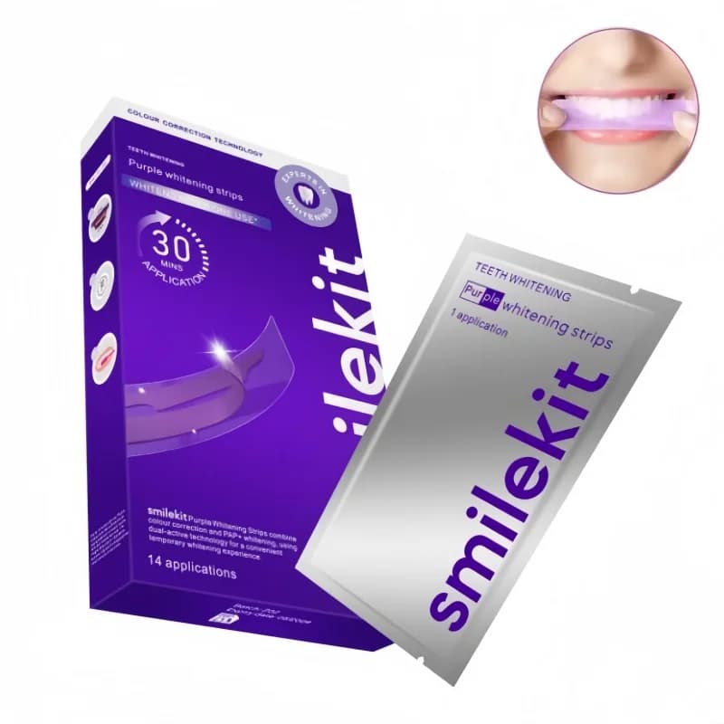 14 pairs of purple dental strips V34 whitening strips for teeth cleaning patches whitening adhesive tools for oral hygiene