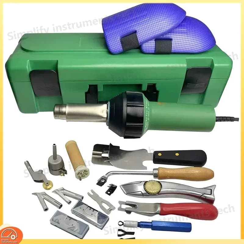 1600W Hot Air Gun Plastic Welder Kit Industrial Heat Gun for PVC Vinyl Floor Welding Handheld Heating Tool Repair