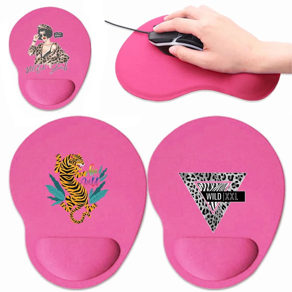 Il tappetino per mouse con protezione per il polso allevia l'affaticamento della mano supporta il polso morbido tappetino per mouse antiscivolo per computer portatile serie Wild