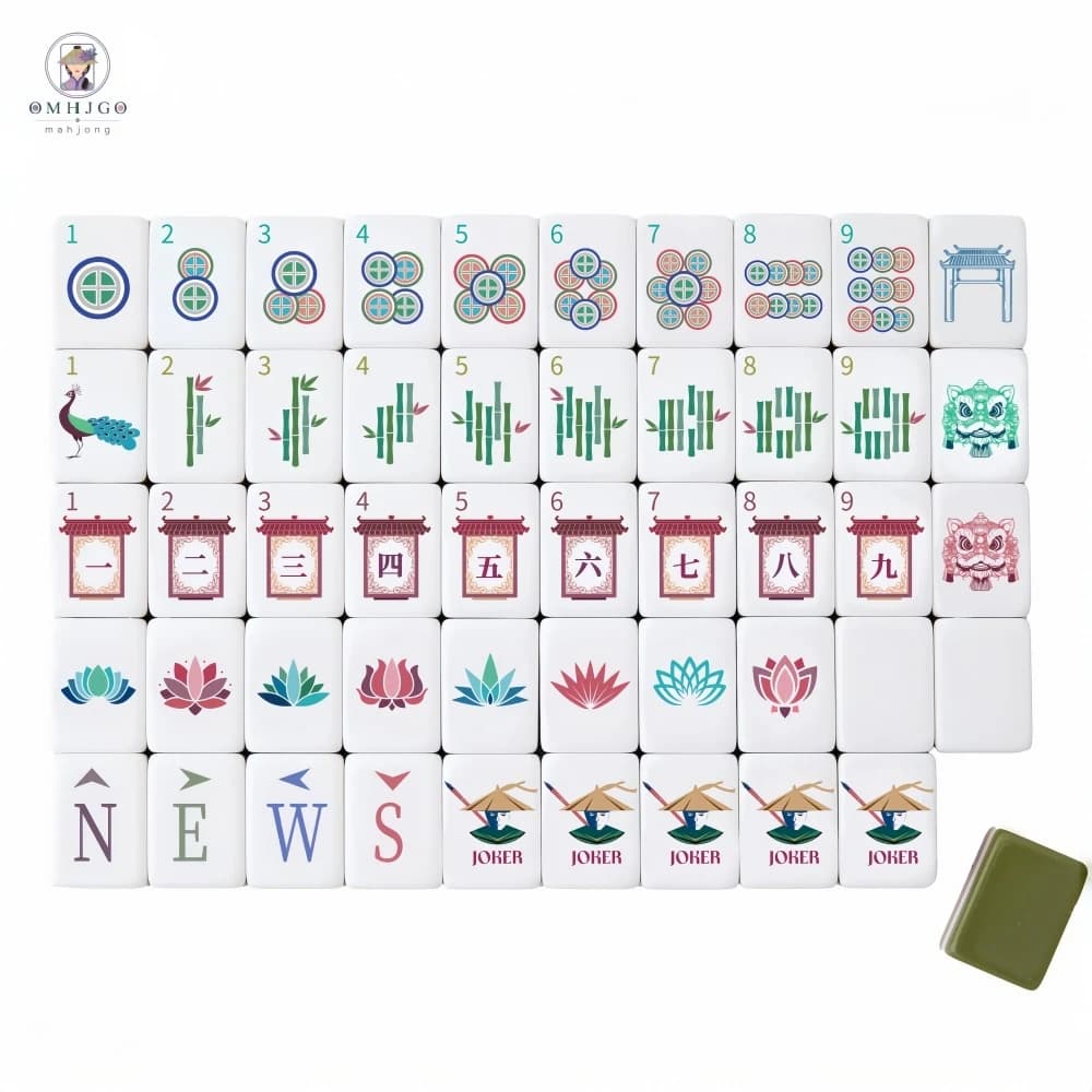 Luxury Engraved American Mahjong Set 160 Tiles Acrylic Mahjong Leisure Family Party Games Portable Indoor Home Leisure Mah Jongg