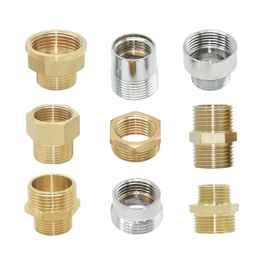 Copper 1/2 "3/4" 1" Threaded Connectors Connector Reducer Connector for Water Pipes Repair joint for flexible transition pipes