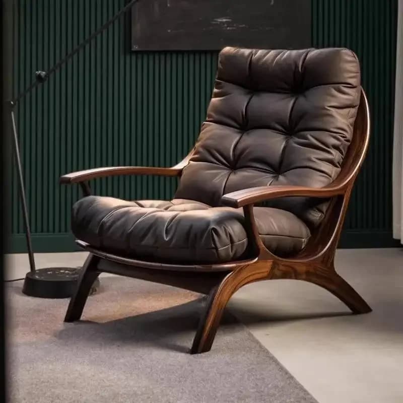 Sedie da soggiorno semplici marroni Divano da gioco Ufficio Sala da pranzo Sedie da soggiorno Salotti Lettura Sillones Mobili relax