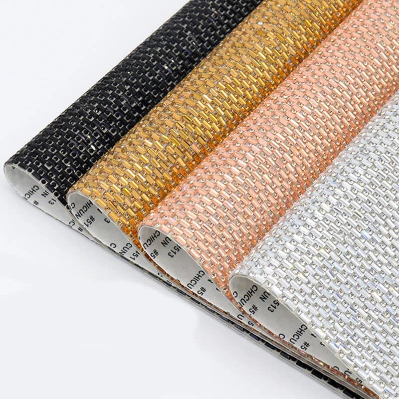 5 pezzi di strass foglio autoadesivo glitter cristallo diamante adesivo borsa per telefono per auto confezione regalo festa di nozze decorazione artigianale fai da te