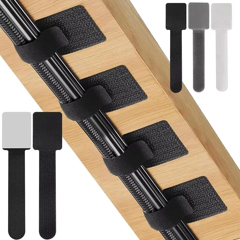 5/10/20Pcs Hook Cable Ties Adhesive Desktop Cable Clips Wire Organizer Management Nylon Cable Ties Reusable Hoop Tape