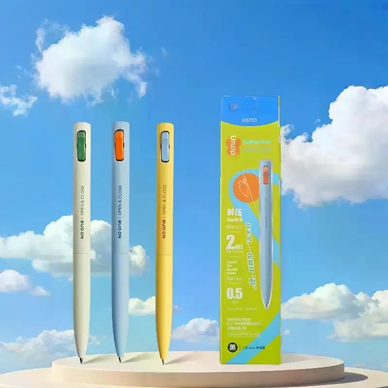 1 Pezzo Penna Gel Creativa con Doppia Punta a Sfera da 0,5 mm, Inchiostro Nero ad Asciugatura Rapida, Funzione Click Antistress, Articolo di Cancelleria Divertente