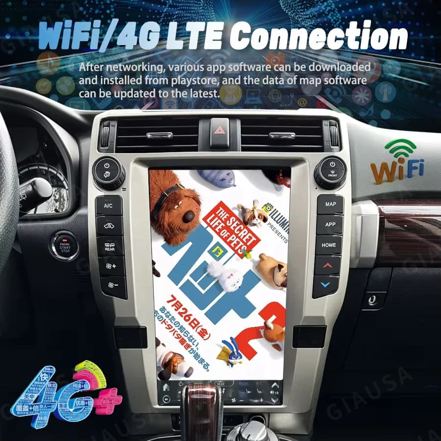 15.6" Android 12 Screen Radio 2din For Toyota 4 RUNNER 2010-2024 GPS Carplay Car Multimedia Video Player Stereo Navi Head Unit