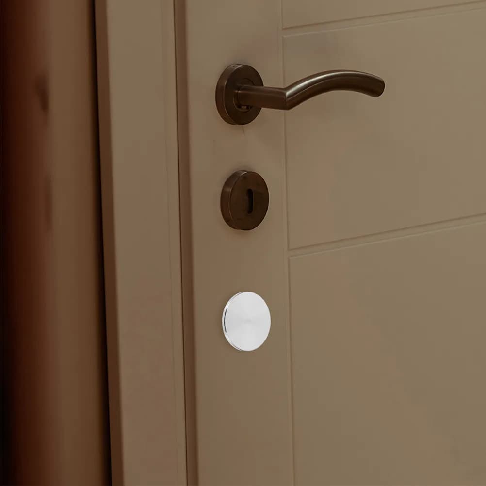2 Pezzi Copertura Decorativa Rotonda in Acciaio Inossidabile per Foro Serratura Impronta Digitale Porte di Sicurezza Anteriori